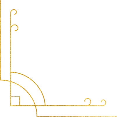 Art Deco Minimal Gold Foil Christmas Corner Frame